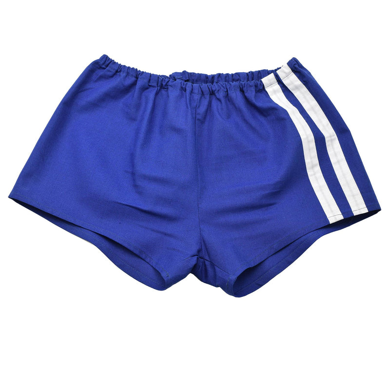 Short sportivi blu militari cechi originali uomini elasticizzati in vita Nuovo