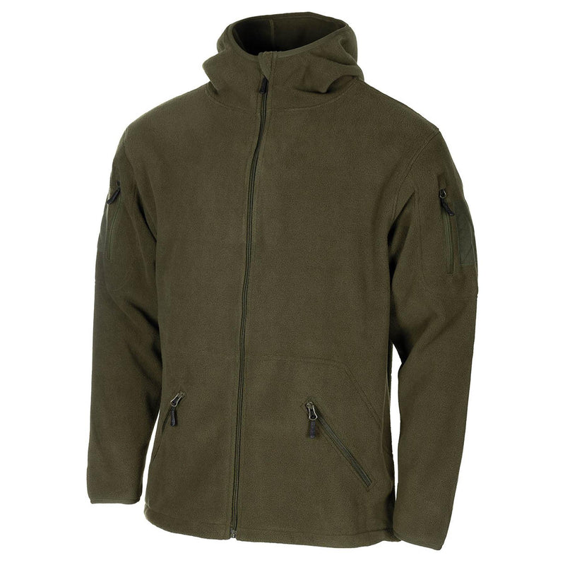 MFH in stile militare con cappuccio con cappuccio olivo con cappuccio tattico dell'esercito pieno zip escursionismo nuovo