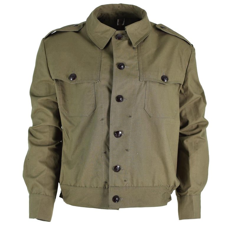 Truppe di campo dell'esercito bulgaro originale Canvas Ike Giacca OD Ergugia militare