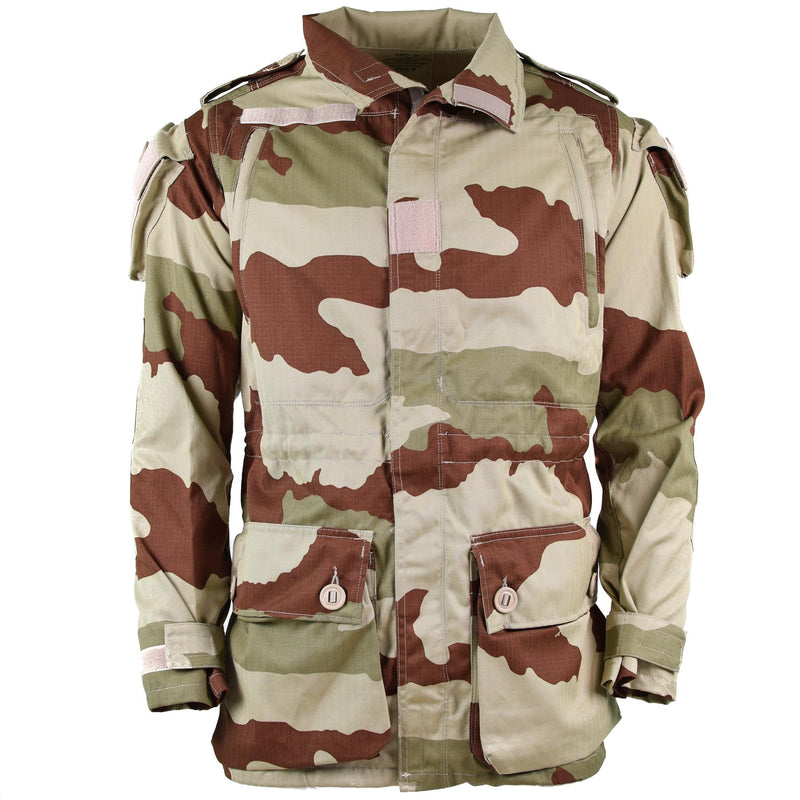 Autentico esercito francese parka felino felino t4 s2 giacca da combattimento deserto camo nuovo