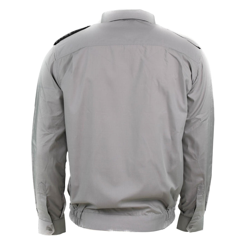 Autentica camicia grigia di cotone bulgaro cotone manica lunga militare non emessa