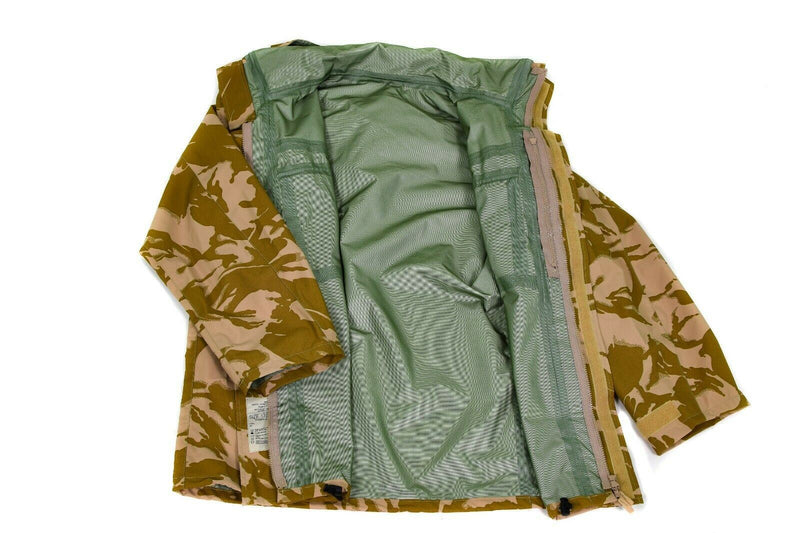 Guida di combattimento dell'esercito britannico Desert Desert Camo MVP Goretex Pioggia impermeabile Nuova