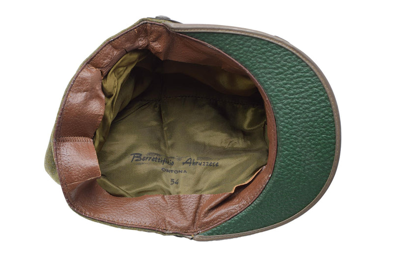 Cappuccio di field snapback militare italiano originale oliva vintage leggero