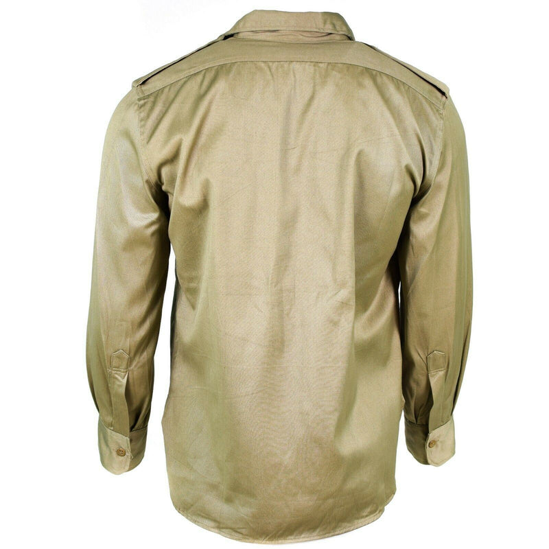Guida camicia dell'esercito greco Fatica morta Stock Giacca militare Chino Khaki Nuova