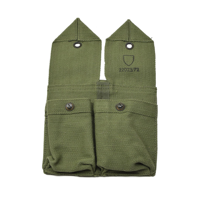 Caspa della rivista dell'esercito norvegese originale Nuovo tela verde munizione vintage nuovo