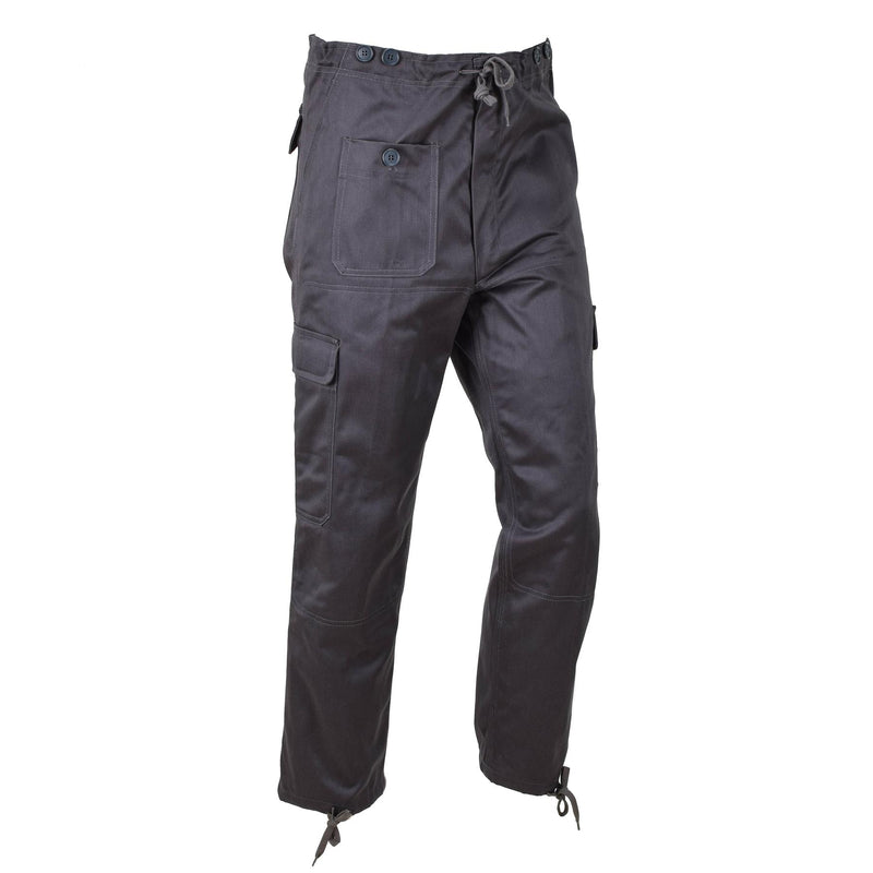 Genuini pantaloni di lavoro grigio dell'esercito m71 genuini pantaloni vintage regolabili nuovi