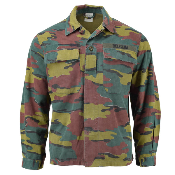 Autentica camicia da combattimento dell'esercito belga camicia per camicetta strappata in surplus militare