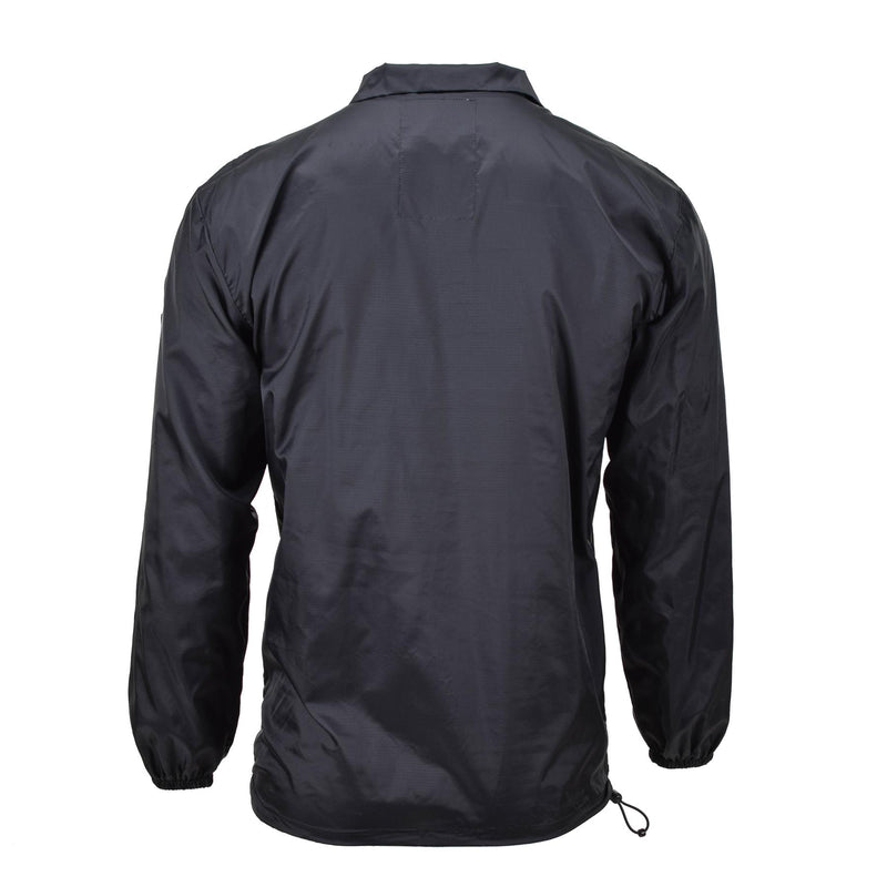 Camicia vento di marca tacgear nere campeggio leggero escursionismo esterno a riva