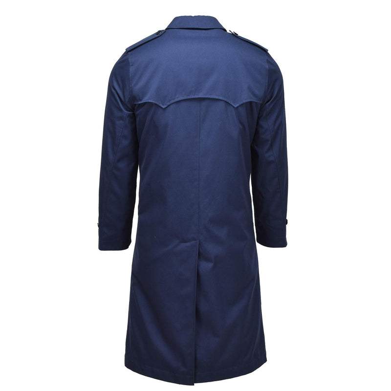 Trench da donna militare olandese originale Solido fodera trapuntata blu.