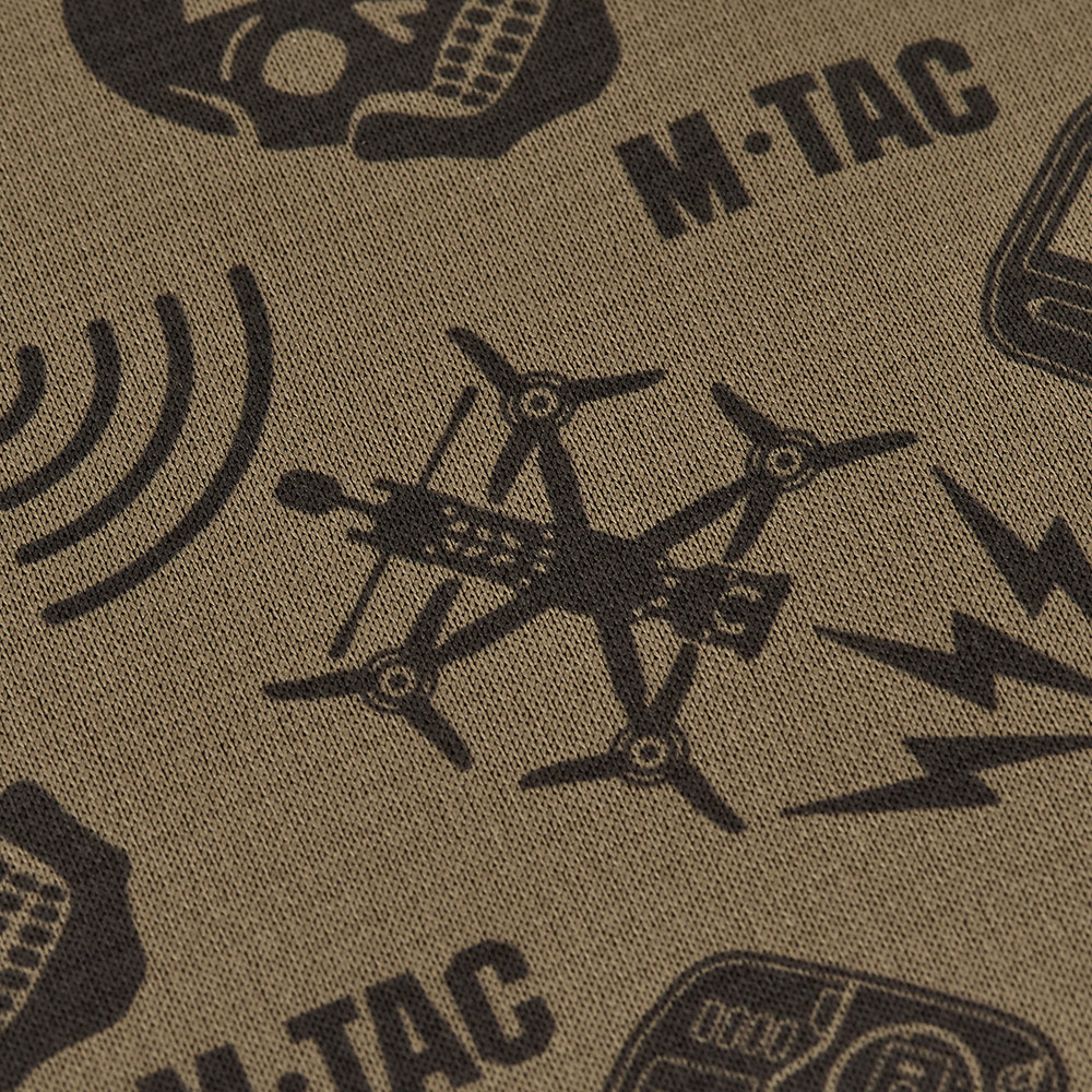 Sciarpa tattica da esterno M-TAC in micropile con ghetta per collo modello drone, marrone chiaro