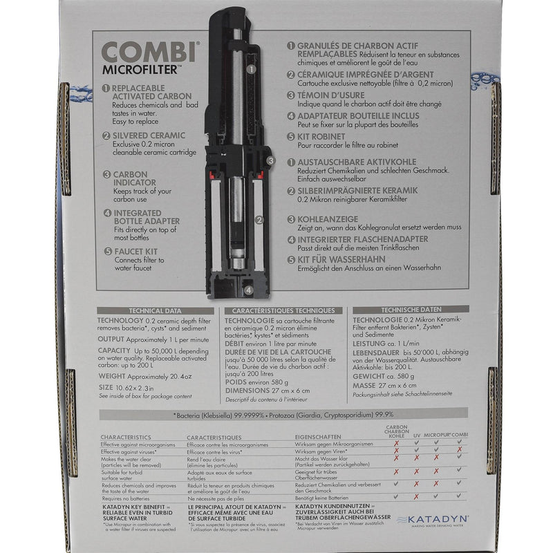 Katadyn Combi Plus Filter Filter Long Lungo Camping Emergency Purification Premium