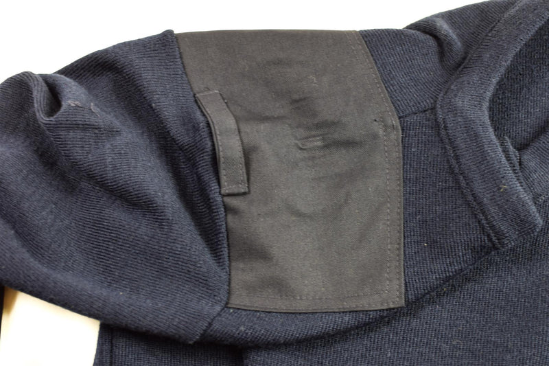 Genuino maglione dell'esercito olandese blu jumper pullover militare per il collo rotondo del collo