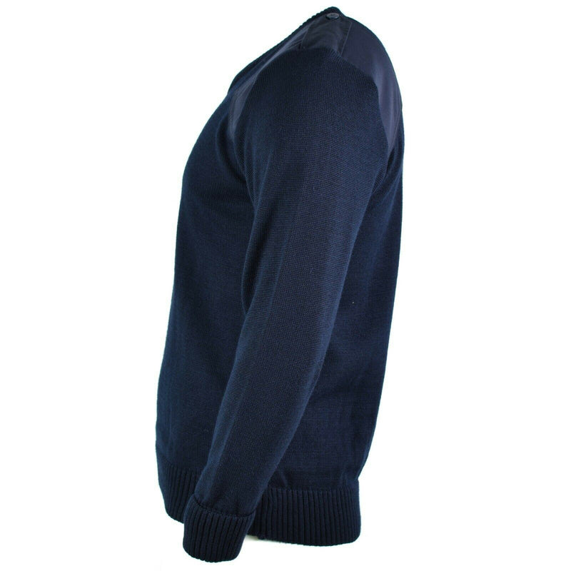 Make-gigante a V-Neck Blue V-Neck Blue Blue V-Neck Blue Pullover Police dell'esercito britannico originale