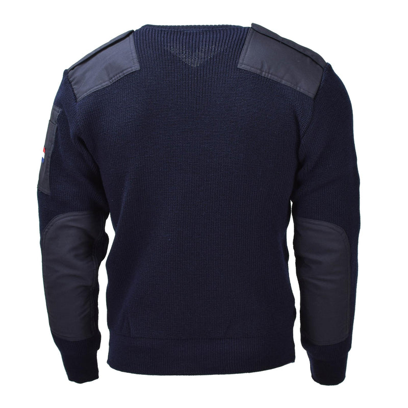 Originale Dutch Military Blue Pullover Pullover Pullover Woodwarmer Long Sleeve Nuovo