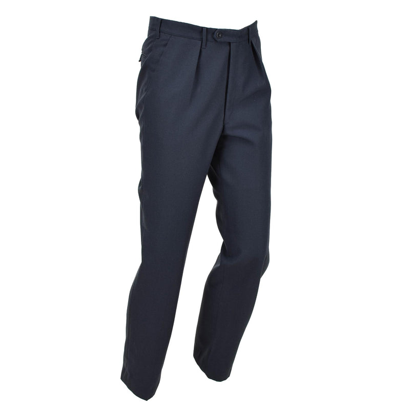 Original Swedish Army Dress Blue Pants Blue Pantaloni formali uniformi di pantaloni zip nuovo