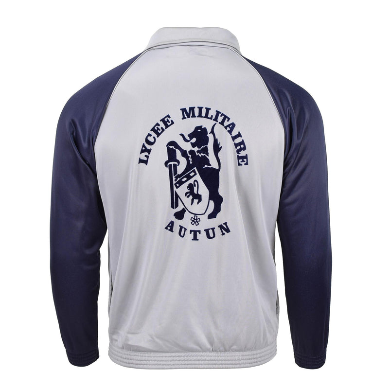 Guida sport di felpa della scuola militare vera francese che corre grigio blu grigio