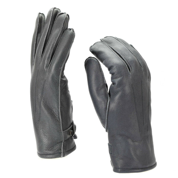 Guidi guanti in pelle di polizia tedesca pattuglia grigia lana foderata al 100% inverno calda nuovo