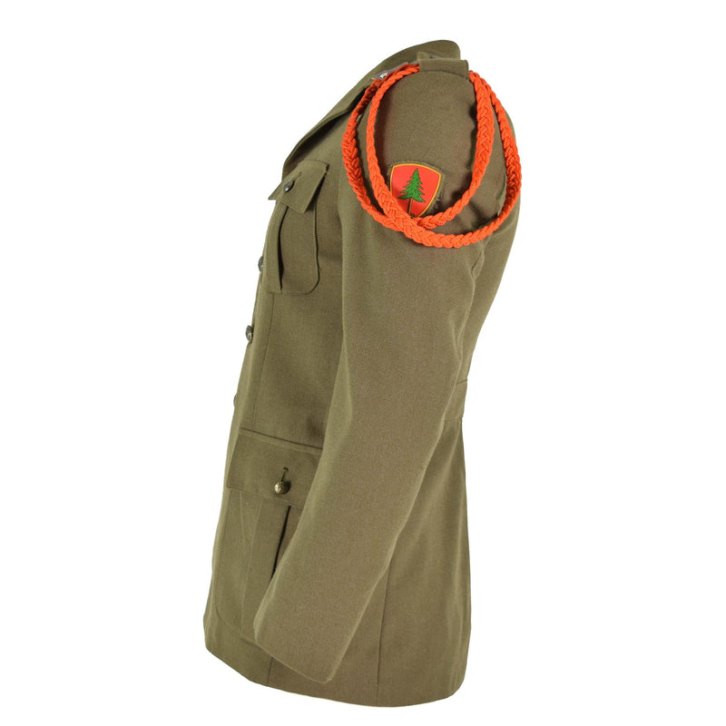 Giacca dell'esercito italiano originale Brown Parade Unifort Dress E questione militare