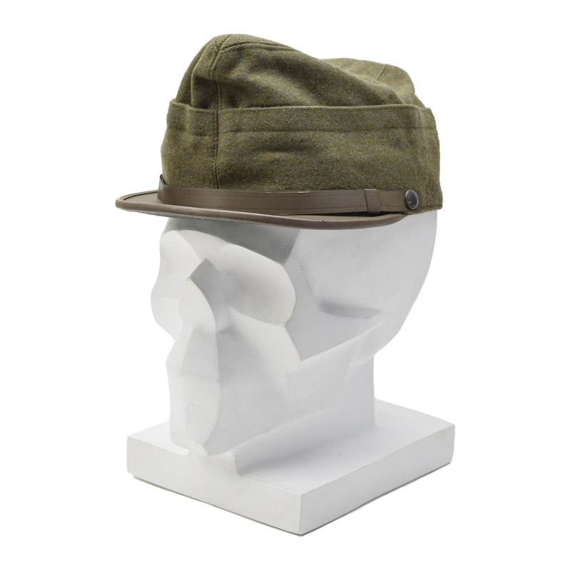 Cappuccio di field snapback militare italiano originale oliva vintage leggero
