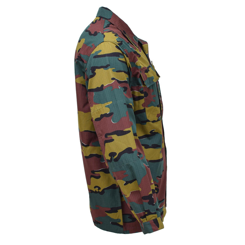 Camicie da combattimento da campo dell'esercito belga originale Ripstop Bdu Bdu Scattature Giacca Nuova