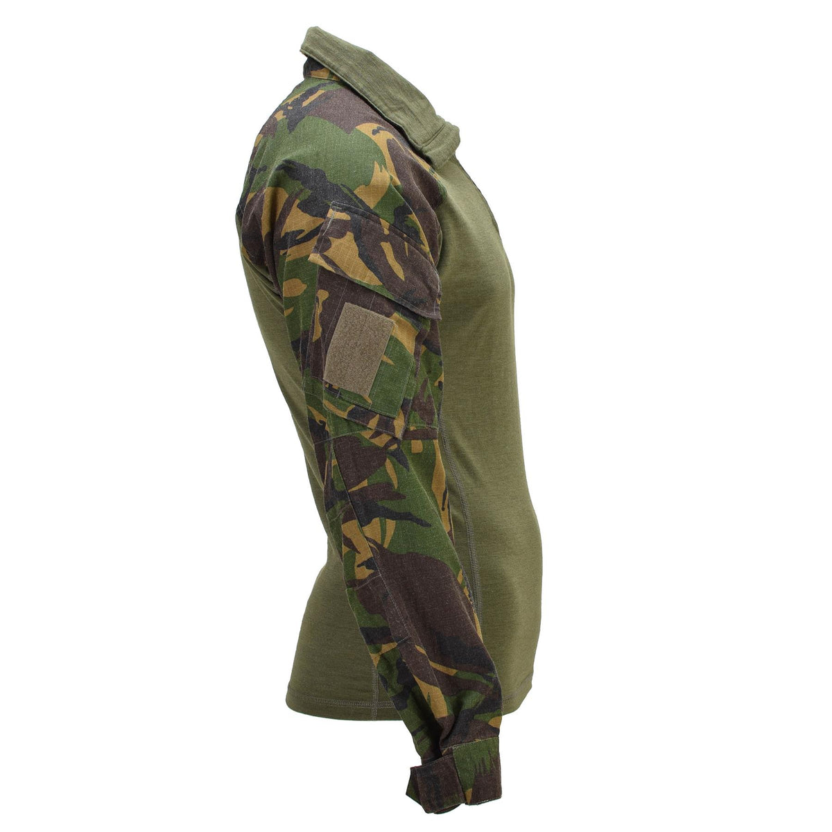 Camicia da combattimento militare olandese originale da campo con zip DPM mimetica