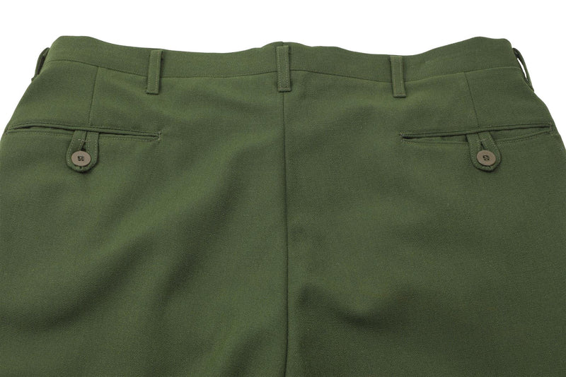 Pantaloni militari svedesi originali pantaloni per palette anteriori a pieghe verdi Nuovi