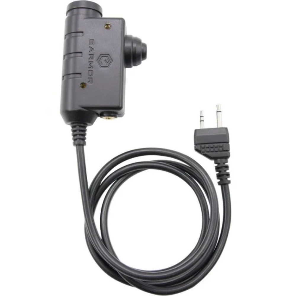 Earmor M51-MID PTT Adattatore Midland Radio Cuffia Cablata Attrezzatura Tattica Nera