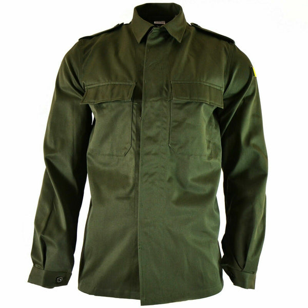 Guida vera giacca da campo dell'esercito belga BDU SHIRT OLIVE COMBATTO MILITARO NUOVO