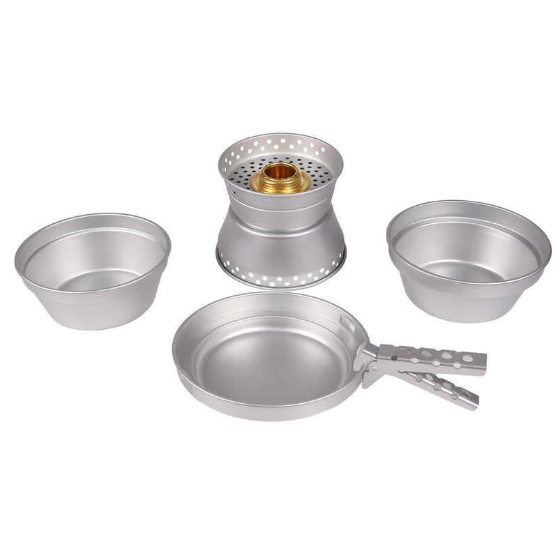 Mil-TEC Alluminio Cooking Stufo Set di pentole per escursioni Ciotola da campeggio compatto da campeggio