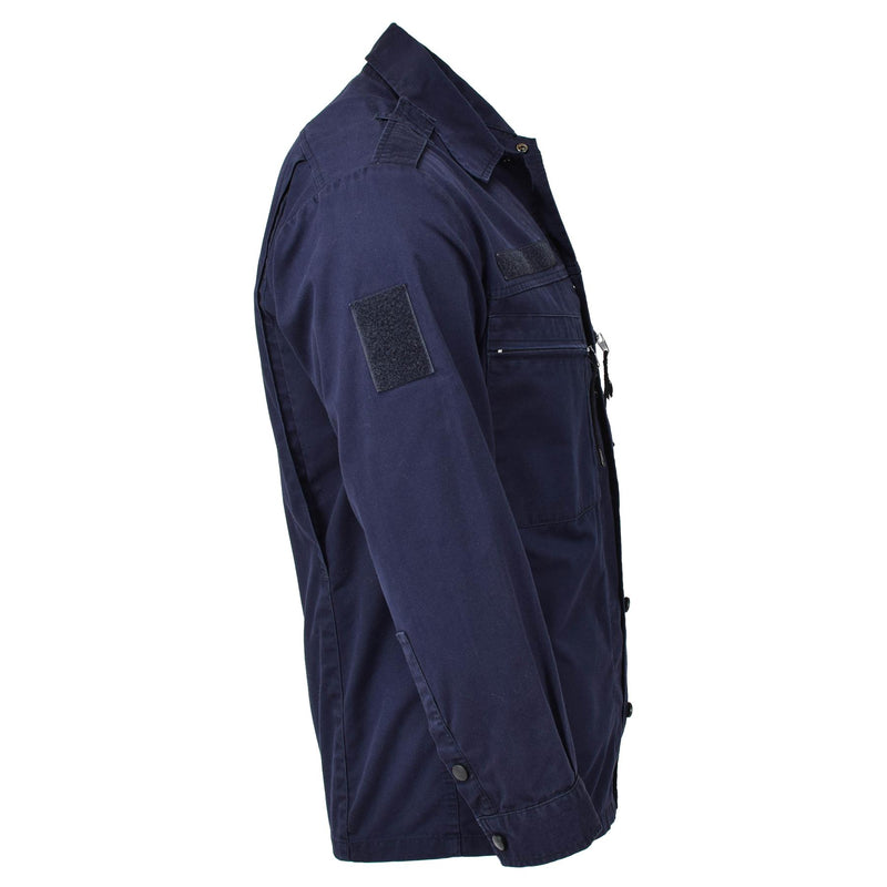 Giacca dell'esercito olandese originale abbigliamento blu uniforme a manica lunga camicia militare