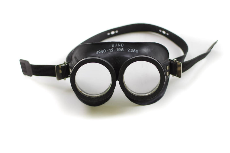 Goggles di protezione dell'esercito generico BW Black Auer Face Mask surplus Nuovo