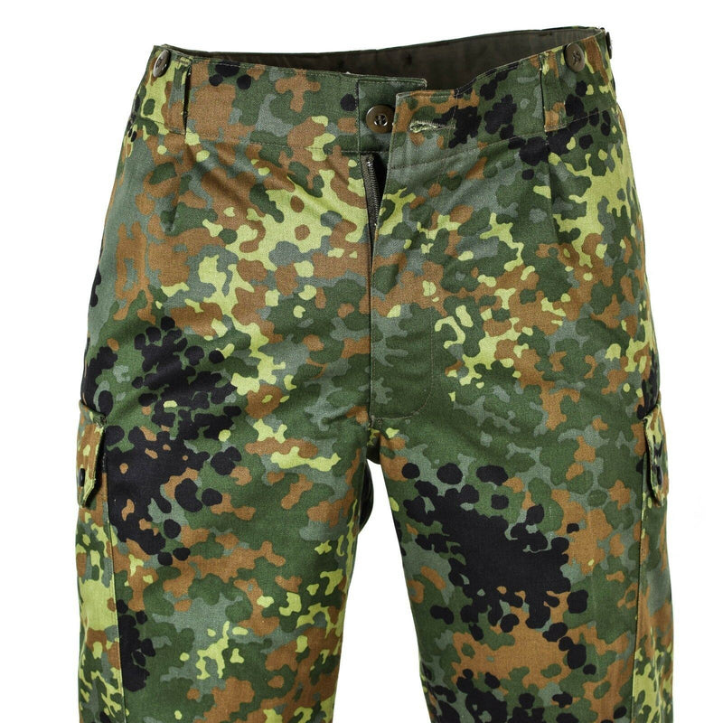 Genuino problema dell'esercito tedesco Flecktarn Pants Calco combattimento camo bw pantaloni nuovi