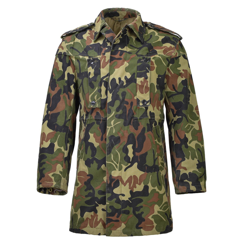 Originale militare rumeno parka m93 mimeta con cappuccio con cappuccio lungo la giacca tattica