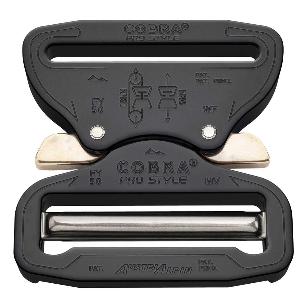 AustriAlpin Cobra Pro Style Cintura con fibbia da 50 mm XL Linguette di rilascio del grilletto Nere