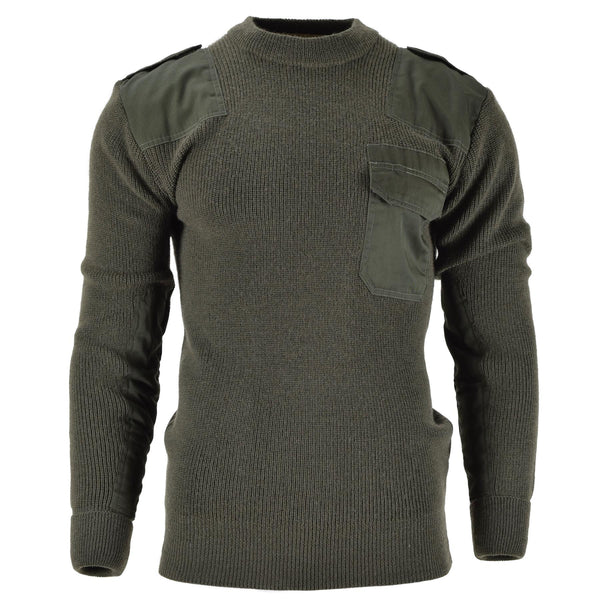 MIL-TEC Brand Men Swater Pullover tedesco Pullover Commando Jumper Olive OD Wool