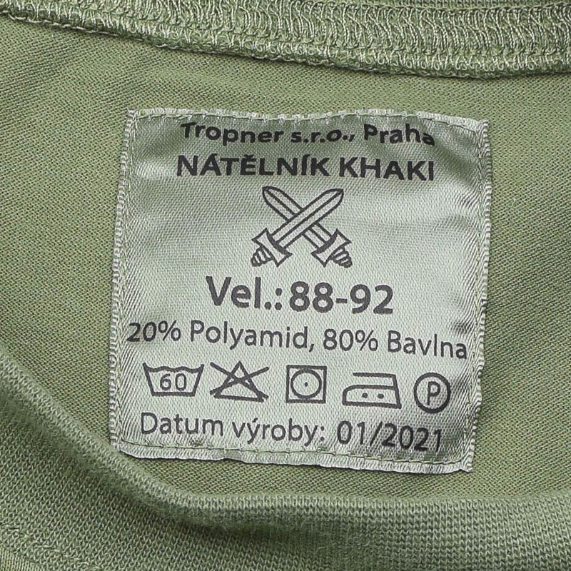 Camicia militare ceca biancheria bianche da oliva a maniche lunghe 2 ° strato uniforme da trekking nuovo