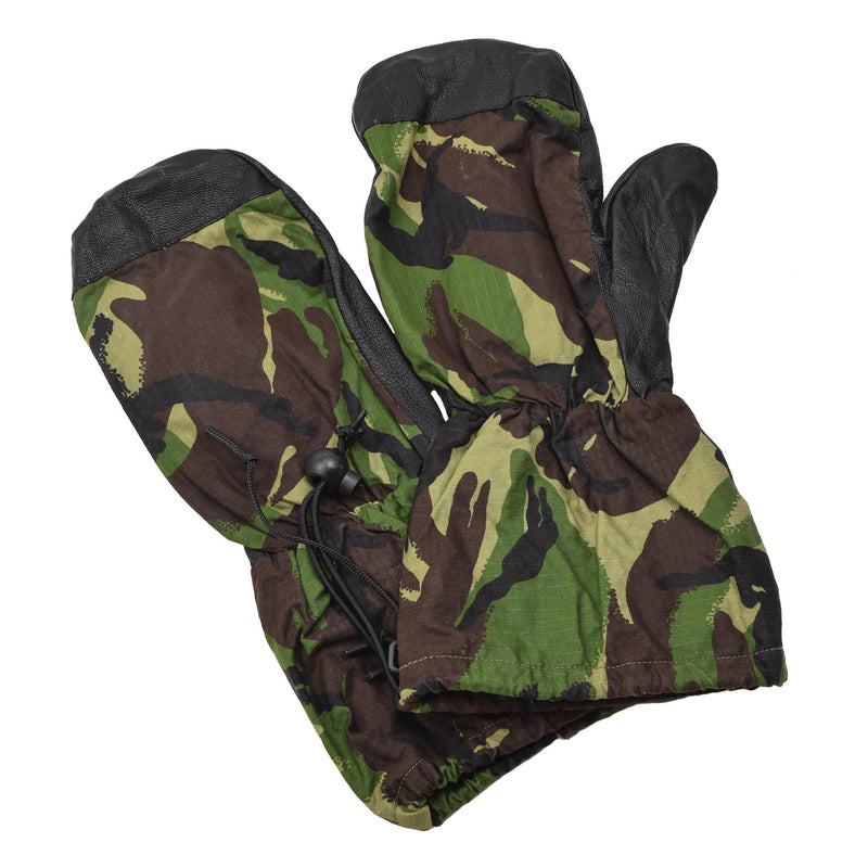 Autentici guanti di palma di pelle militare britannica dpm camuflage guanti ripstop