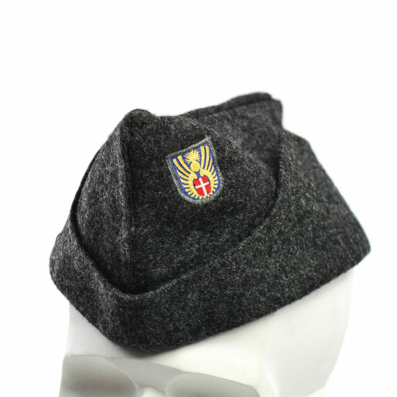 Genuino cappello di lana di lana dell'esercito danese combattimento del campo di guarnigione del cappello degli anni '50