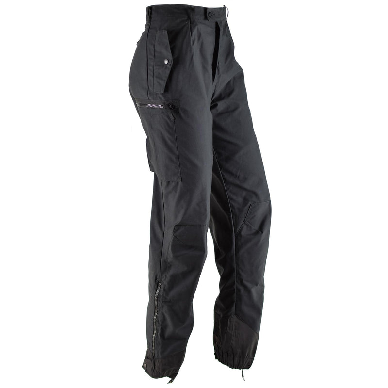 Original Swedish Army M90 Pants Black Field Combat Pantaloni BDU Nuovo