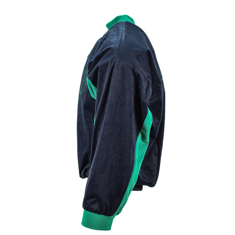 Genuino maglione dell'esercito francese blu scuro verde tracce tuttleneck jumper nuovo