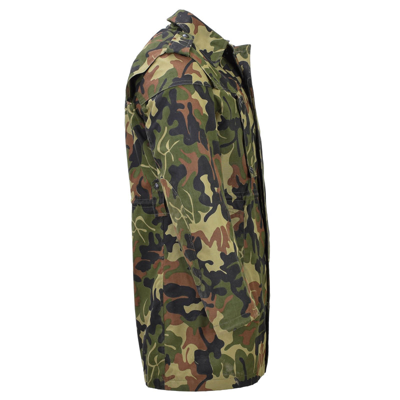 Originale militare rumeno parka m93 mimeta con cappuccio con cappuccio lungo la giacca tattica