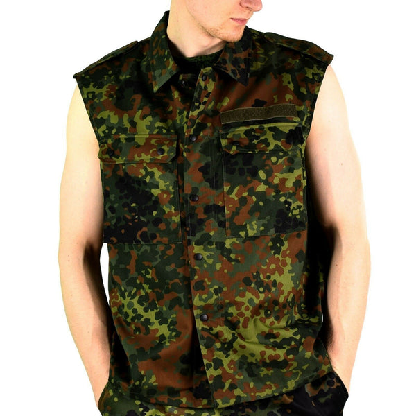Match dell'esercito tedesco originale zippato flecktarn camo combattimento tattico bw esercito problema