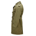 Trench militare spagnolo originale in gabardine da campo formale beige