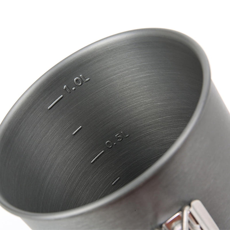 A.Blochl AB-X6 1 Liter Pot Camping Trekking Trekking Riscaldamento rapido Alluminio Grigio Nuovo