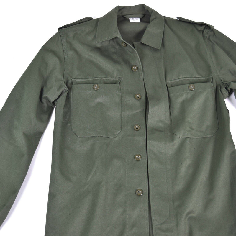 Giacca di campo dell'esercito belga originale BDU Shirt Olivo combattimento militare Nuovo