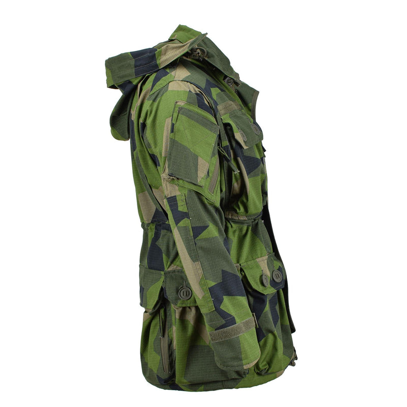Tacgear Brand Military Style Ripstop Commando Smock Giacca Splinter Camo FullZip