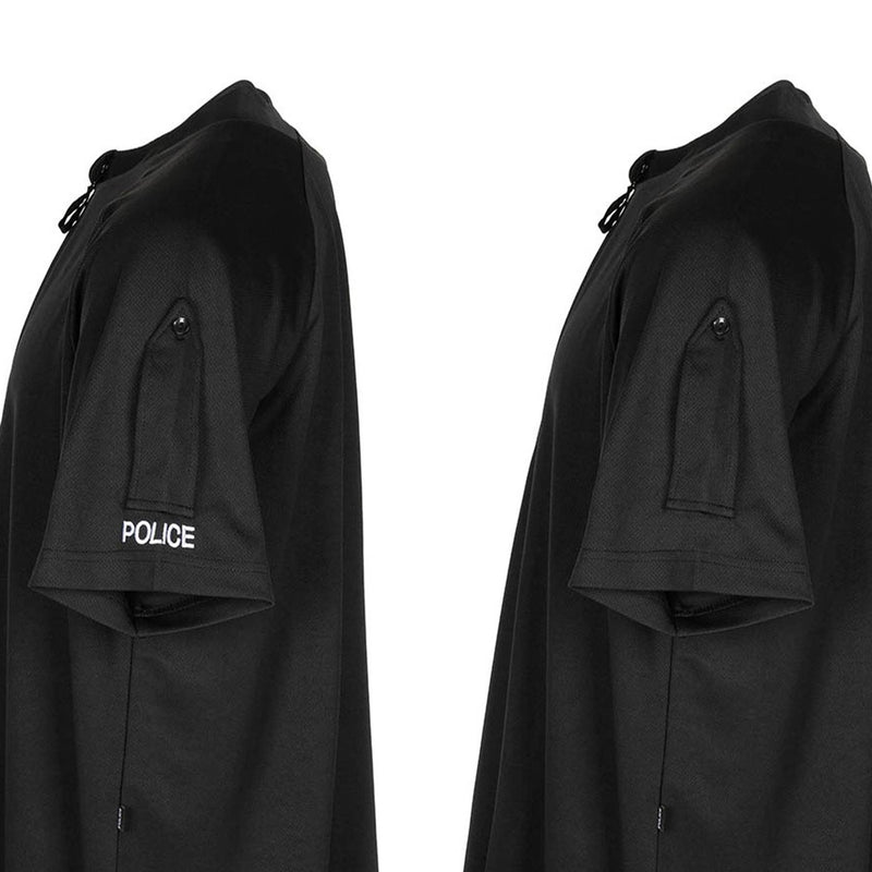 T-shirt della polizia funzionale britannica vera maglietta nera traspirabile