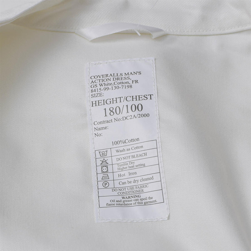 Originale British Military White White Coperture saltine leggero in forma spazia nuova