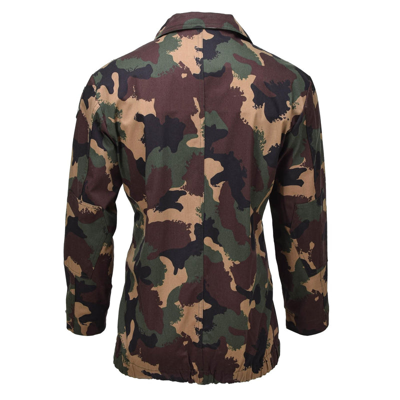 Giacca da campo militare ungherese originale M1990 camicie di boschi a quattro colori nuove