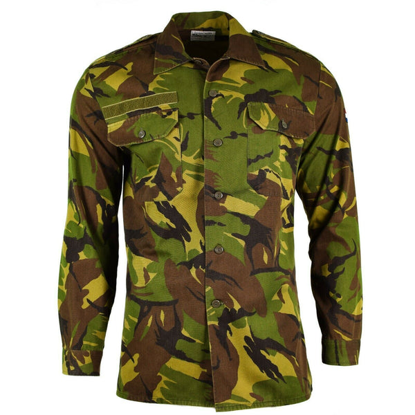 Shirt dell'esercito olandese originale M65 Emissione militare Woodland Giacca da combattimento DPM Olanda